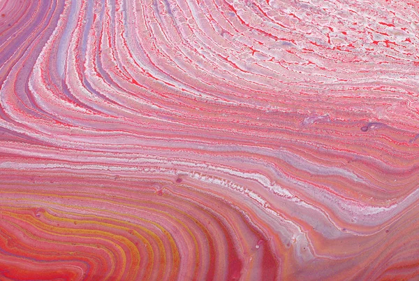 抽象大理石效果背景的摄影。红色、粉红色和白色创意颜色。美丽的油漆 — 图库照片