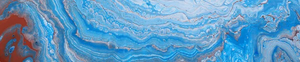 Fotózás absztrakt marbleized hatás háttér. Kék-fehér kreatív színeket. Gyönyörű festék. Banner — Stock Fotó