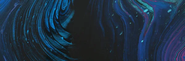 Streszczenie efektu marmurkowy tło. Niebieskie, miętowe i czarne kreatywne kolory — Zdjęcie stockowe