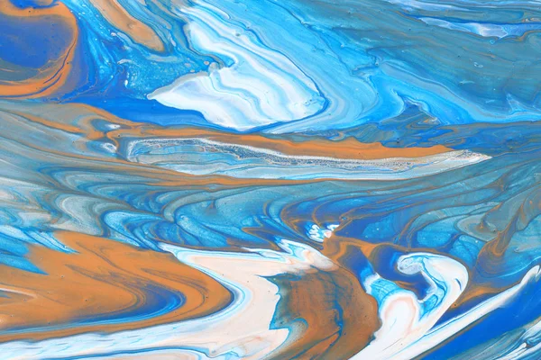 Фотография абстрактного мраморного фона эффекта. Синий, мятный и белый креативные цвета. Красивая краска — стоковое фото
