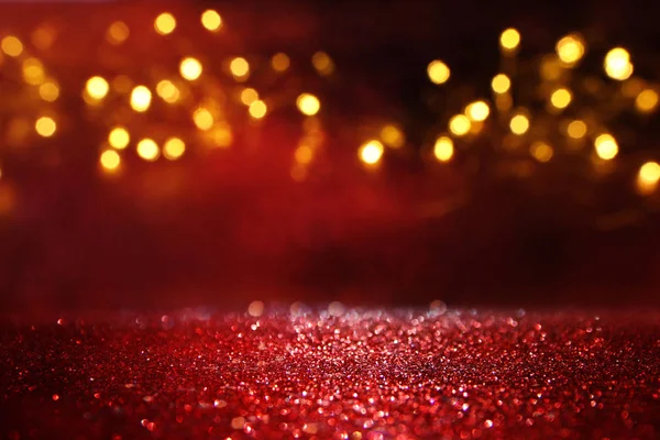 Abstract Red glitter lights background. defocused — Stock Photo, Image