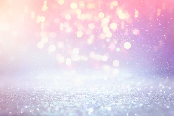 Background of abstract glitter lights. purple, pink, gold and silver. de focused — Stock Photo, Image