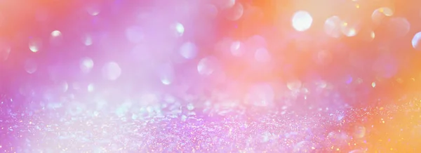 Background of glitter vintage lights . silver, gold, pink and wh — Stock Photo, Image