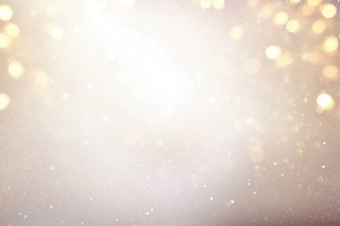 soyut glitter ışıkları niçin kara zemin. gümüş ve altın. de-odaklı