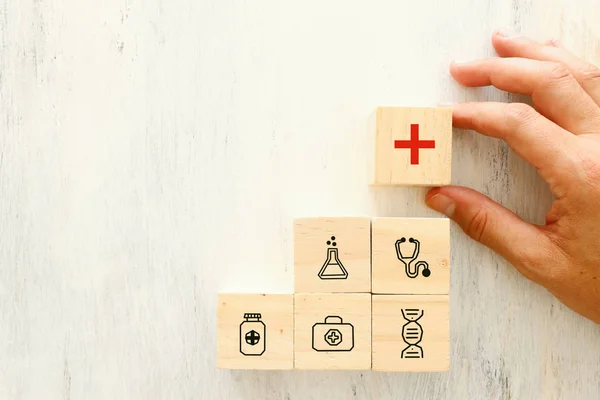 Healfcare / medizinisches und versicherungstechnisches Konzept des medizinischen Leistungsziels — Stockfoto