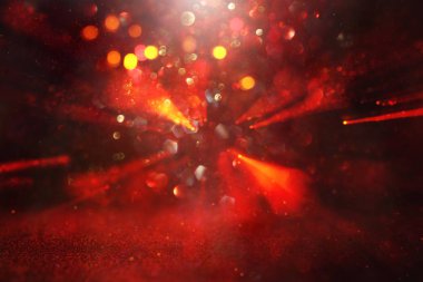 soyut Kırmızı glitter ışıkları arka plan. defokus