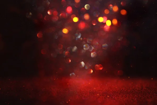 Soyut Kırmızı glitter ışıkları arka plan. defokus — Stok fotoğraf