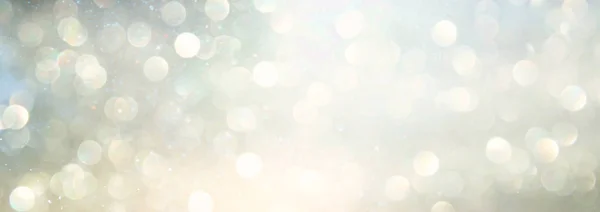 Achtergrond van abstracte glitter lichten. zilver en goud. de focus. Banner — Stockfoto