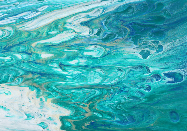 художественная фотография абстрактного мраморного фона эффекта. бирюзовый, изумрудно-зеленый, синий и золотой креативные цвета. Красивая краска
.