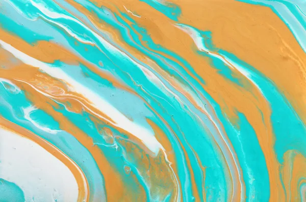 抽象的な大理石の効果の背景の写真。ターコイズ、ゴールド、ブルー、ホワイトのクリエイティブカラー。美しい塗料. — ストック写真