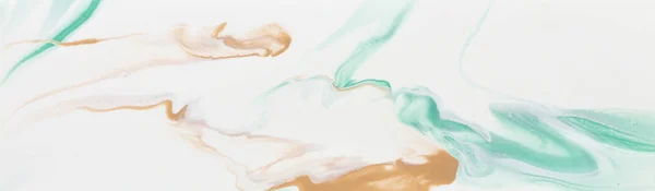 Fotografie van abstracte marbleized effect achtergrond. goud en wit creatieve kleuren. Mooie verf. Banner — Stockfoto