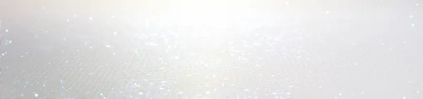 Fundo abstrato de luzes vintage glitter. prata e branco. desfocada. banner — Fotografia de Stock