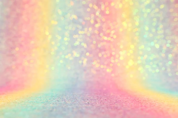 Φόντο των αφηρημένων φώτων λάμψη. πολύκιλορ μπλε, ροζ, χρυσό, μωβ και μέντα. με εστίαση — Φωτογραφία Αρχείου