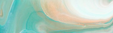 art photography of abstract marbleized effect background. turquoise, emerald green, white and gold creative colors. Beautiful paint. banner clipart