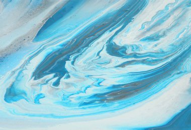 soyut mermerize etkisi arka plan sanat fotoğrafçılığı. turkuaz, mavi ve beyaz yaratıcı renkler. Güzel boya.