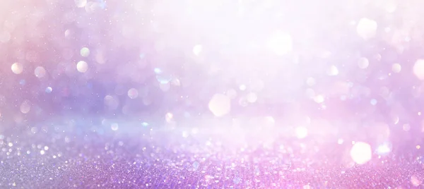 Abstracto brillo rosa, púrpura y oro luces de fondo. Desenfocado. banner —  Fotos de Stock