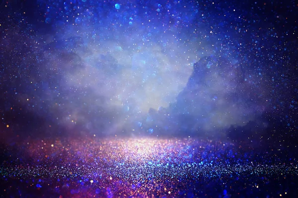 Abstract glitter silver, purple, blue lights background. de-focused — ストック写真