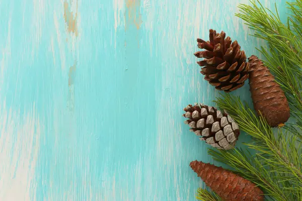 Holidays concept of pine cones decoration for christmas — Stock Photo, Image