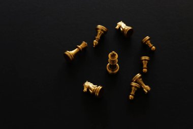 Satranç görüntüsü. İş, rekabet, strateji, liderlik ve başarı kavramı
