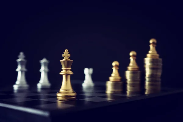 チェスゲームのイメージ ビジネス リーダーシップ 成功の概念 — ストック写真