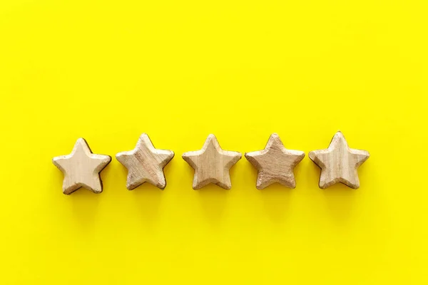 Concepto Imagen Establecer Objetivo Cinco Estrellas Aumentar Calificación Clasificación Evaluación — Foto de Stock