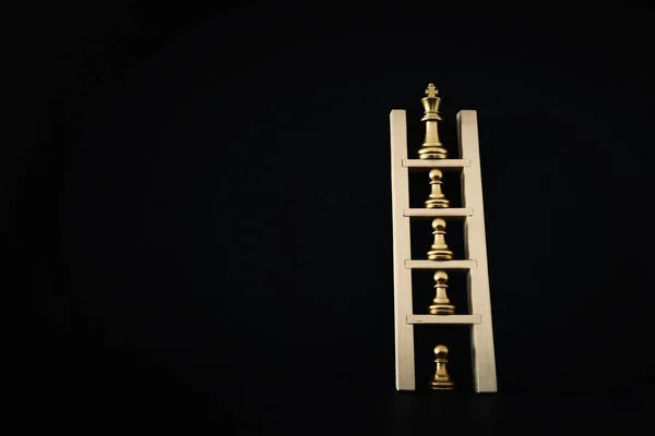 Изображение Шахматной Игры Бизнес Конкуренция Стратегия Лидерство Концепция Успеха — стоковое фото