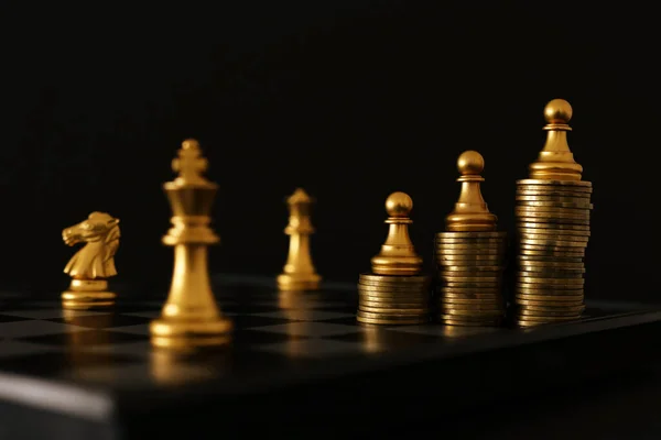 チェスゲームのイメージ ビジネス リーダーシップ 成功の概念 — ストック写真
