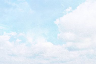 Soyut pastel bulutlar ve gökyüzü desenli