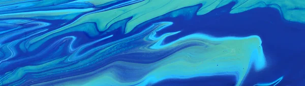 抽象的な大理石の効果の背景の芸術写真 ブルーとミントの創造的な色 美しい絵具 — ストック写真