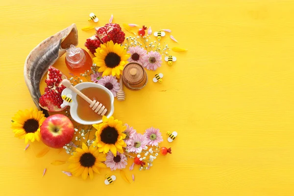 Náboženství Obraz Rosh Hashanah Židovský Nový Rok Dovolená Koncept Tradiční — Stock fotografie