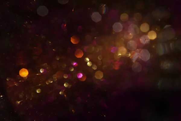 Background Abstract Gold Black Glitter Lights Defocused — Stock Photo, Image