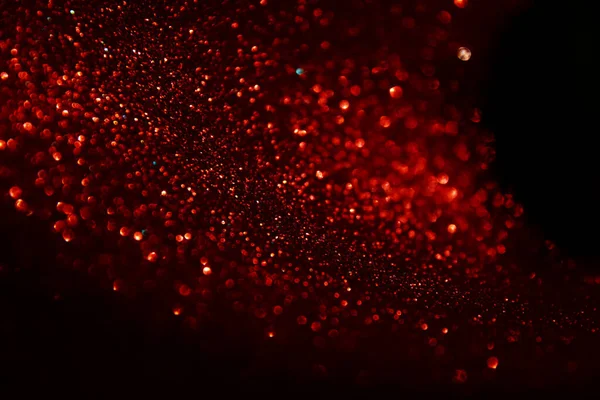 Fond Lumières Abstraites Rouge Noir Paillettes Déconcentré — Photo