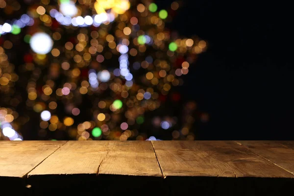 크리스마스 테이블이 배경이 전시를 — 스톡 사진