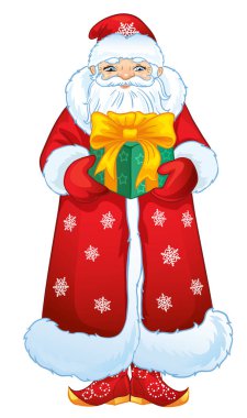 Bir hediye ile Rus Noel Baba. Büyükbaba Frost