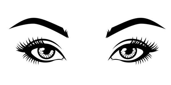 Illustration Mode Abstraite Des Sourcils Cils Naturels Idée Vectorielle Pour — Image vectorielle