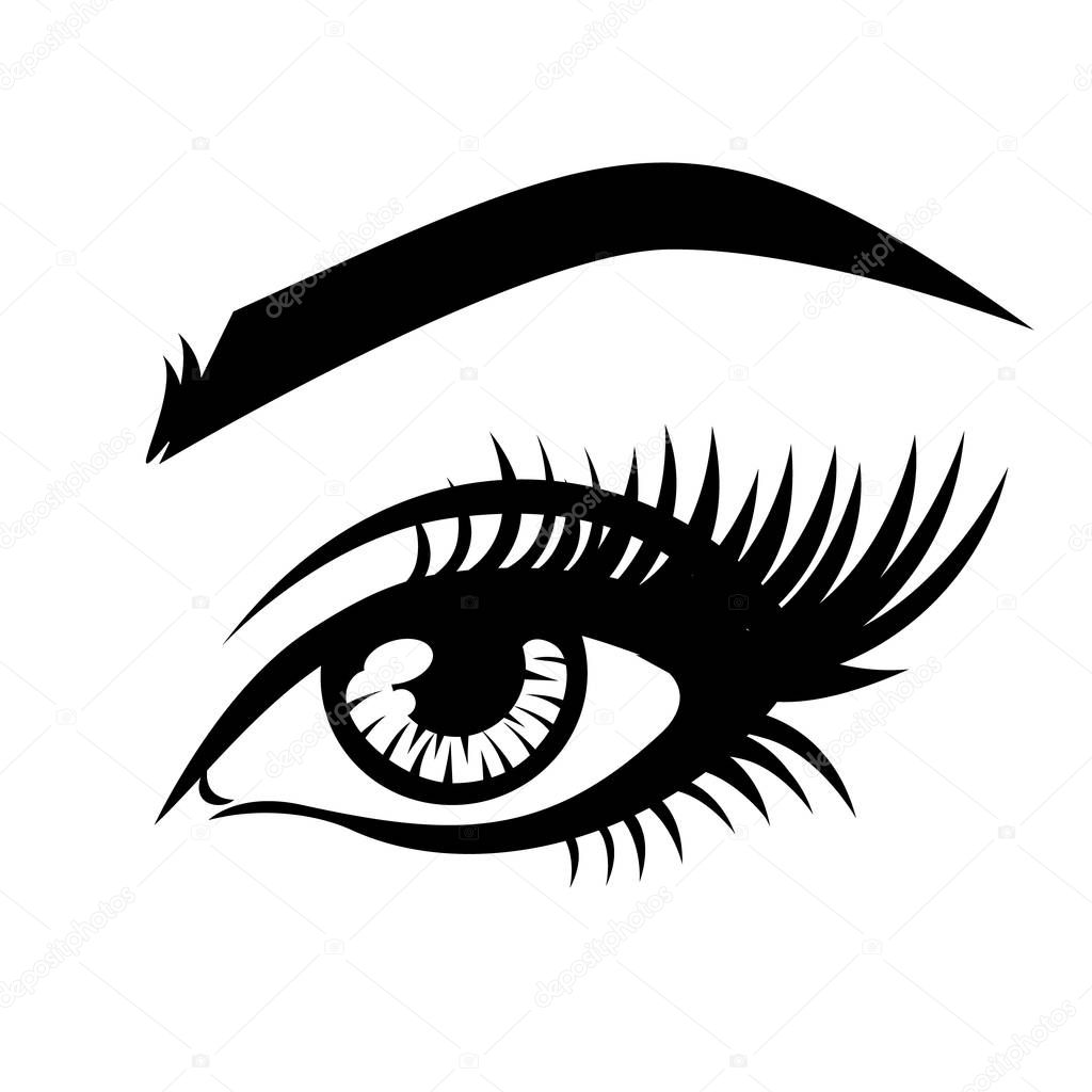 depositphotos 243911728 stock illustration eyelash extension logo vector illustration