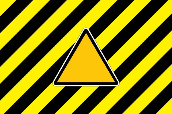 Warning Stripes Empty Warning Triangle Label — Stock Photo, Image