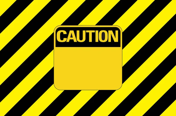 Yellow Warning Sign Black Background — Stock Photo, Image