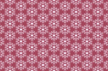 Kırmızı arkaplanda kar taneleri