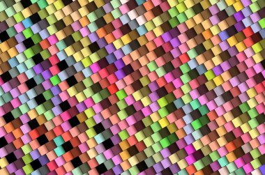 renkli kareler karo dekoru