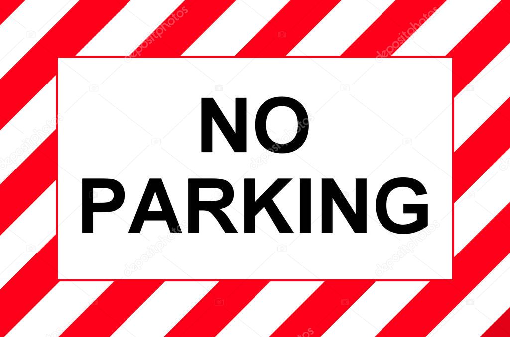 no parking warning sign