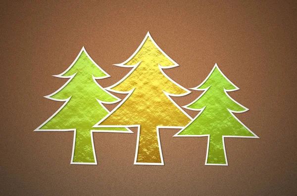 christmas trees on fine structured background