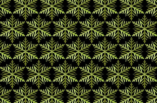 Green Shiny Snowflakes Graphic — Stock Photo, Image