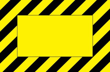 Sarı uyarı işareti. İnşaat sembolü vektör illüstrasyonu.