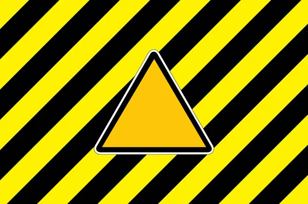 Κίτρινο Προειδοποιητικό Σήμα Μαύρο Φόντο — Φωτογραφία Αρχείου