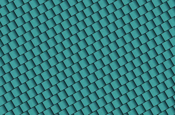 对角绿松石蓝色闪光金属方形立方体 — 图库照片
