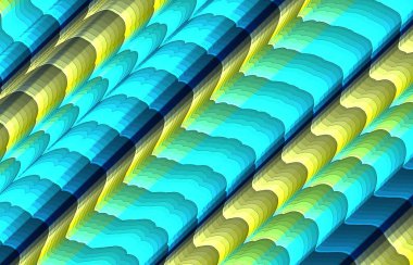 renkli soyut dalgalı psikodelik desen