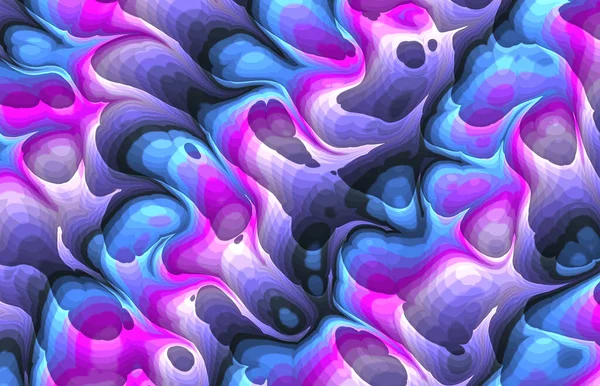 Colorful Abstract Trippy Wavy Psychodelic Pattern — Stock Photo, Image