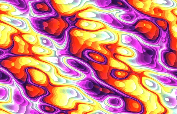 Colorful Abstract Trippy Wavy Psychodelic Pattern — Stock Photo, Image