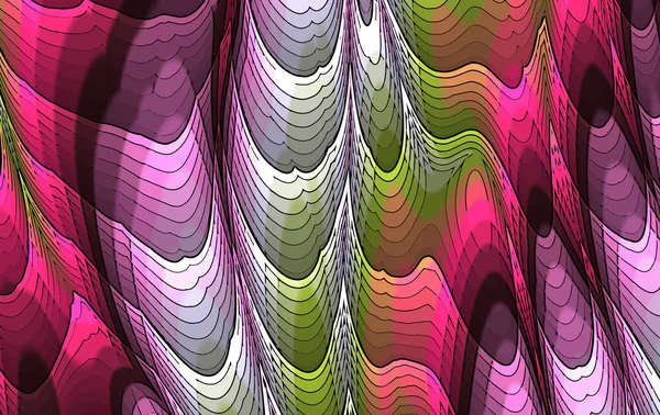 Colorful Abstract Trippy Wavy Psychodelic Pattern — Stock Photo, Image